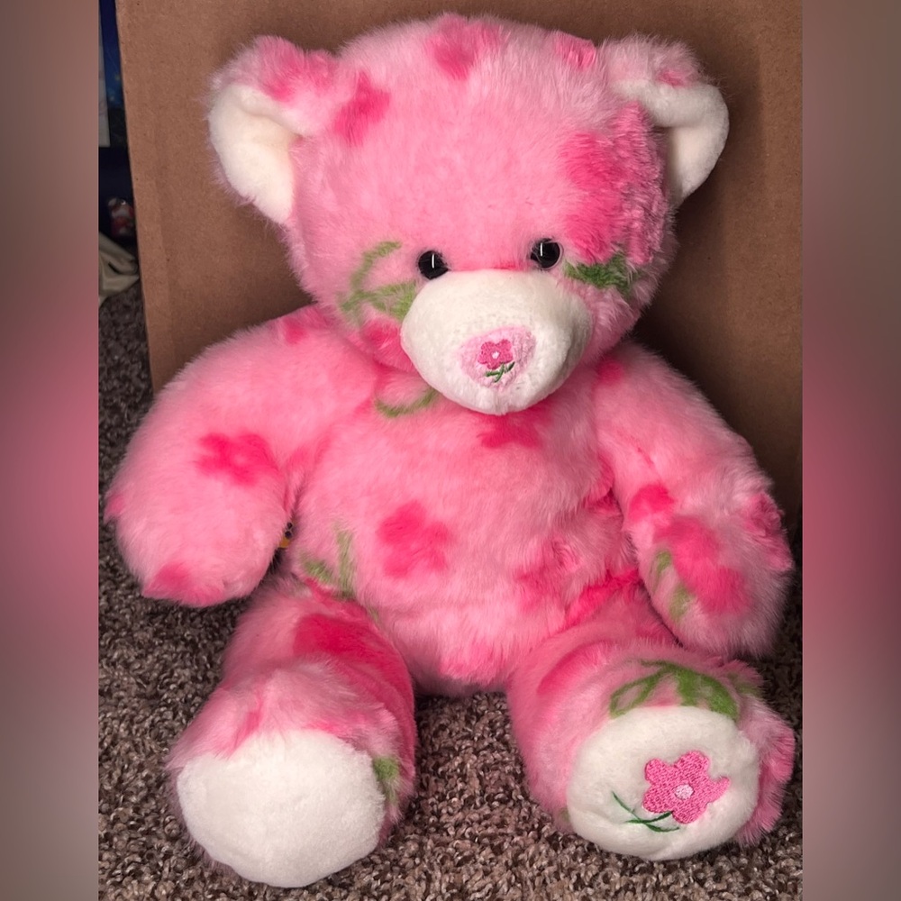 Build A Bear Flowers Seasons of Hugs Spring 2009 Pink Floral Plush